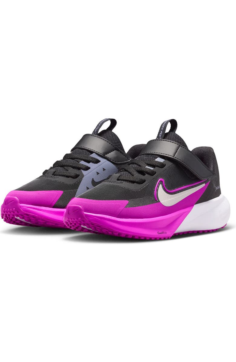 Nike Kids' Sonic Fly Running Shoe, Main, color, Black/ Silver/ Vivid Purple