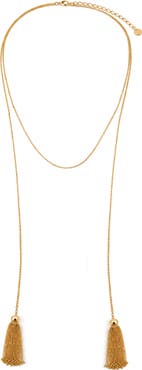 Panacea Goldtone Tassel Wrap Necklace