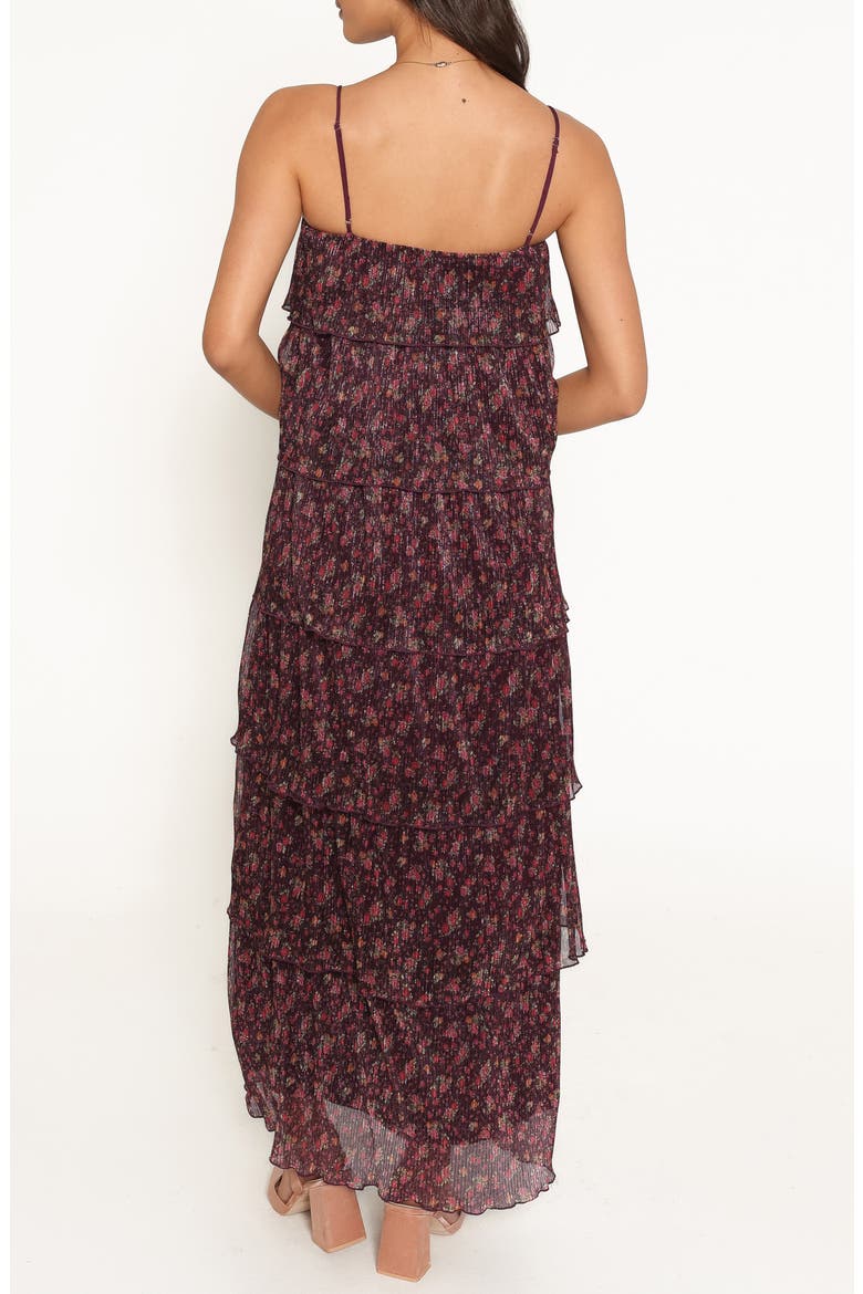 Alinae Tiered Maxi Dress, Alternate, color, PURPLE FLORAL
