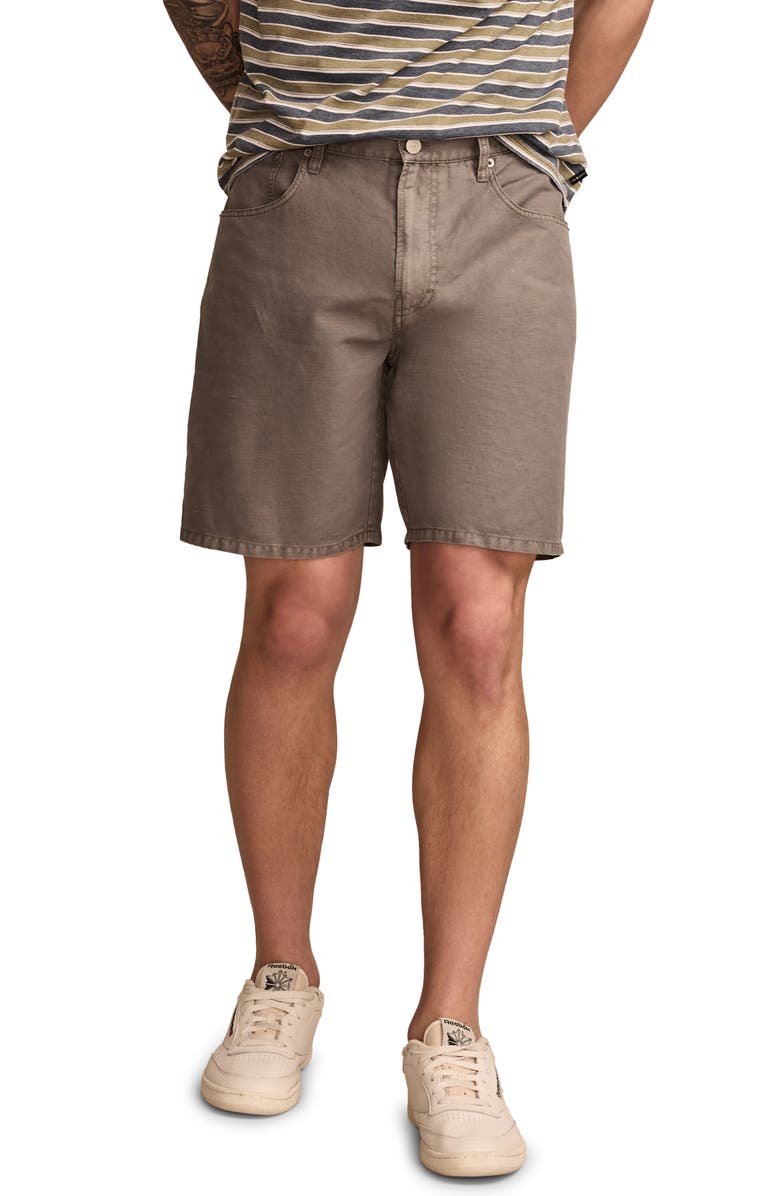 Lucky Brand Cotton & Linen Shorts, Main, color, 
