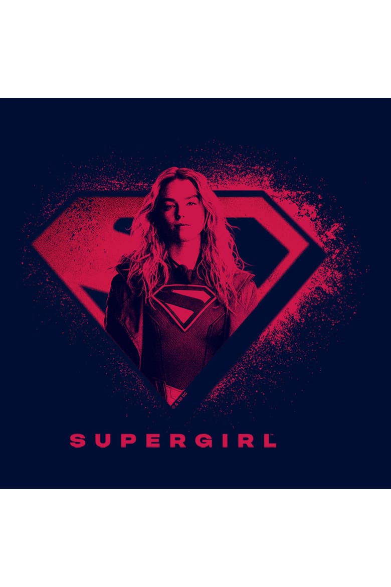 Boys Supergirl Kara Portrait Logo T Shirt, Alternate, color, Navy Blue