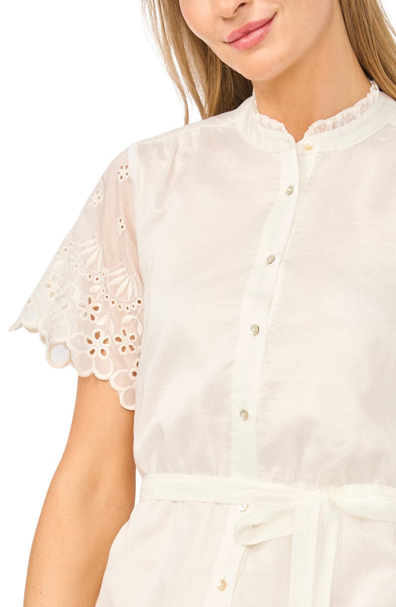 Halogen<sup>®</sup> Eyelet Lace Shirtdress, Alternate, color,