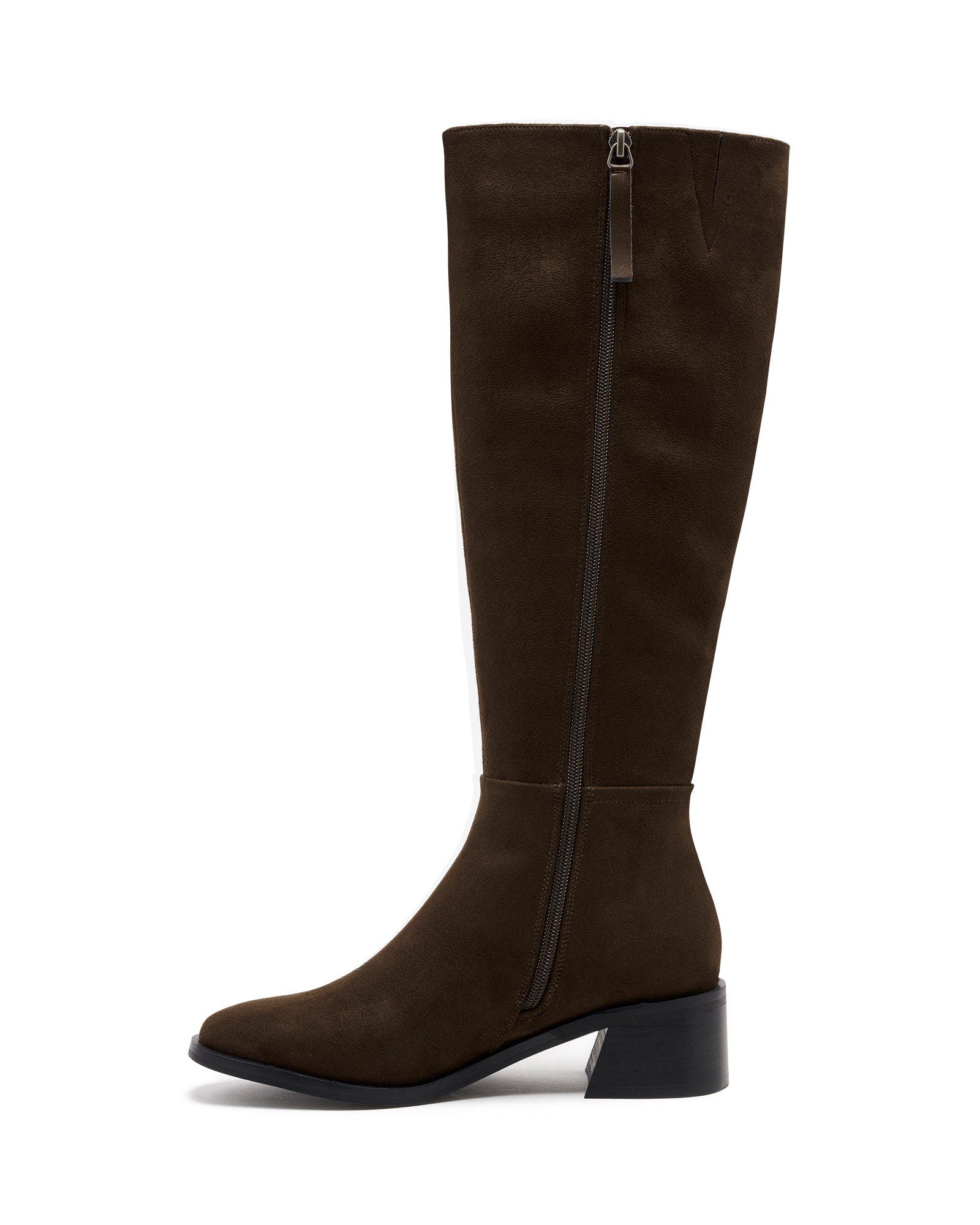 Neva Knee-High Boot, Alternate, color, CHOCOLATE FAUX SUEDE