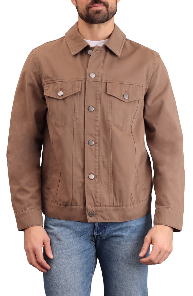 Bagatelle Denim Trucker Jacket, Main, color, Dark Camel