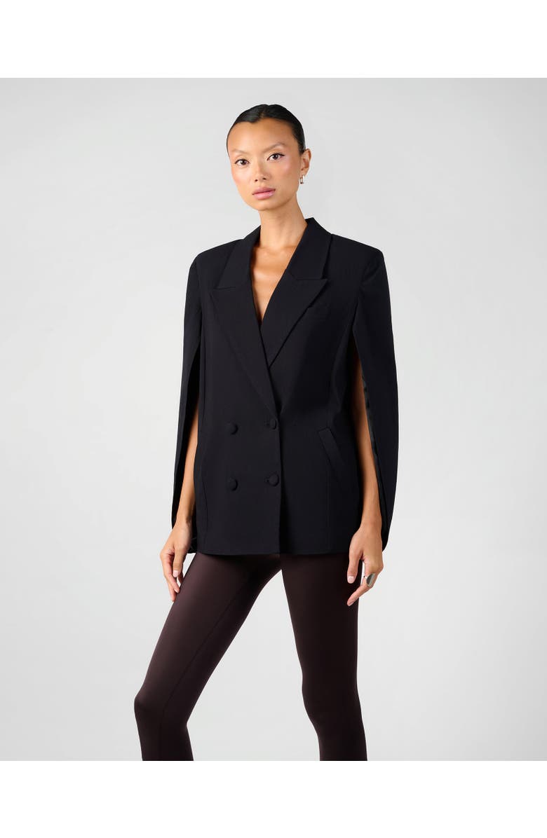 WeWoreWhat Cape Blazer, Main, color, Black