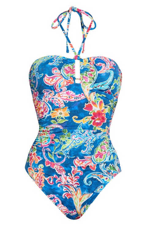 Ring High Neck One-Piece Swimsuit