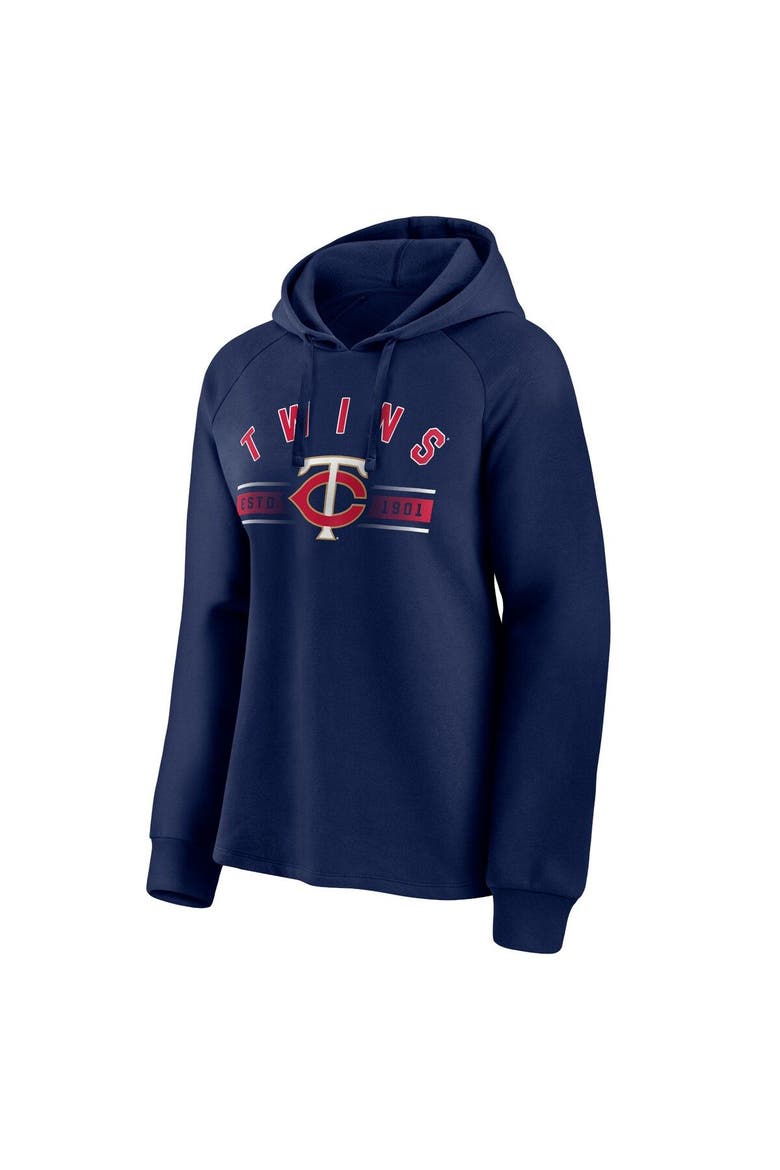 Women's Fanatics Branded Navy Minnesota Twins Perfect Play Raglan Pullover Hoodie, Alternate, color, Navy