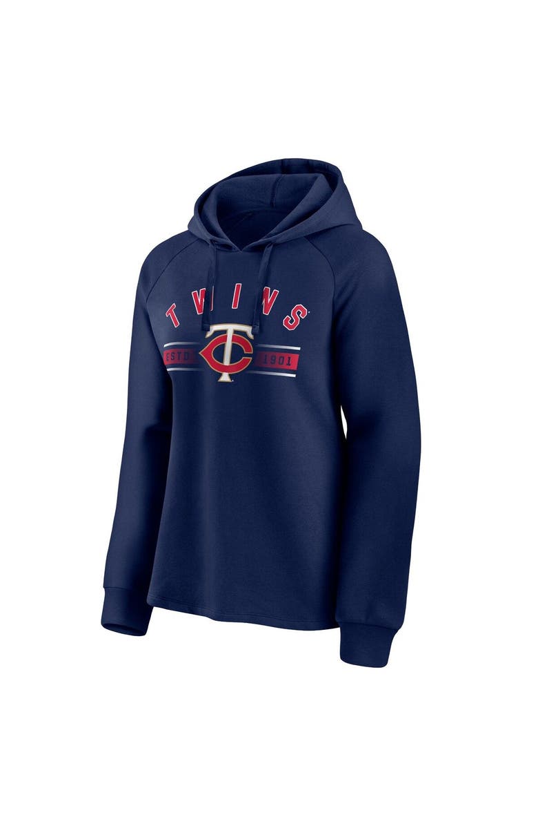 FANATICS Women's Fanatics Branded Navy Minnesota Twins Perfect Play Raglan Pullover Hoodie, Alternate, color, Navy