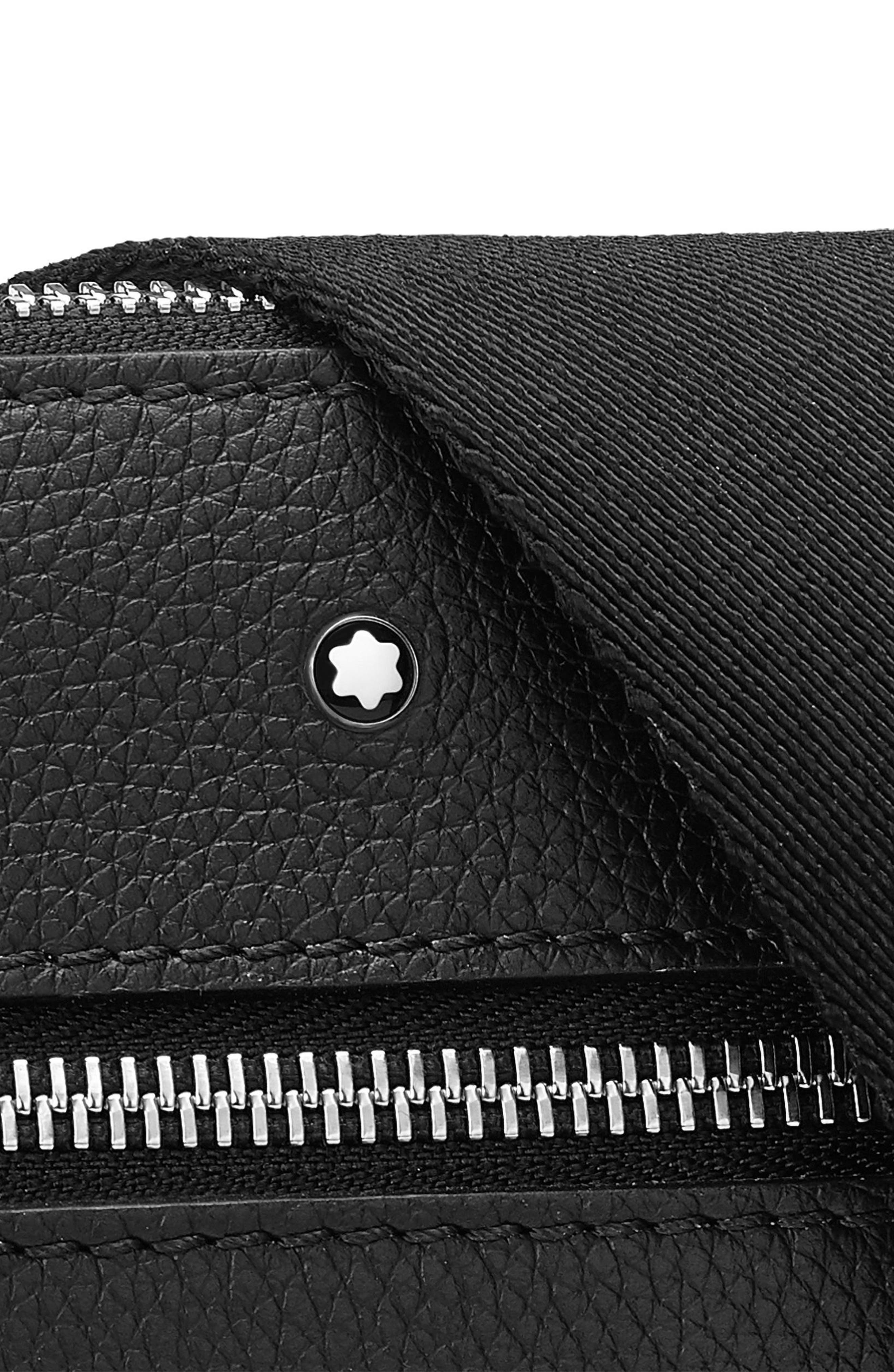 Montblanc Meisterstück Envelope Grained Leather Crossbody Bag, Alternate, color, 