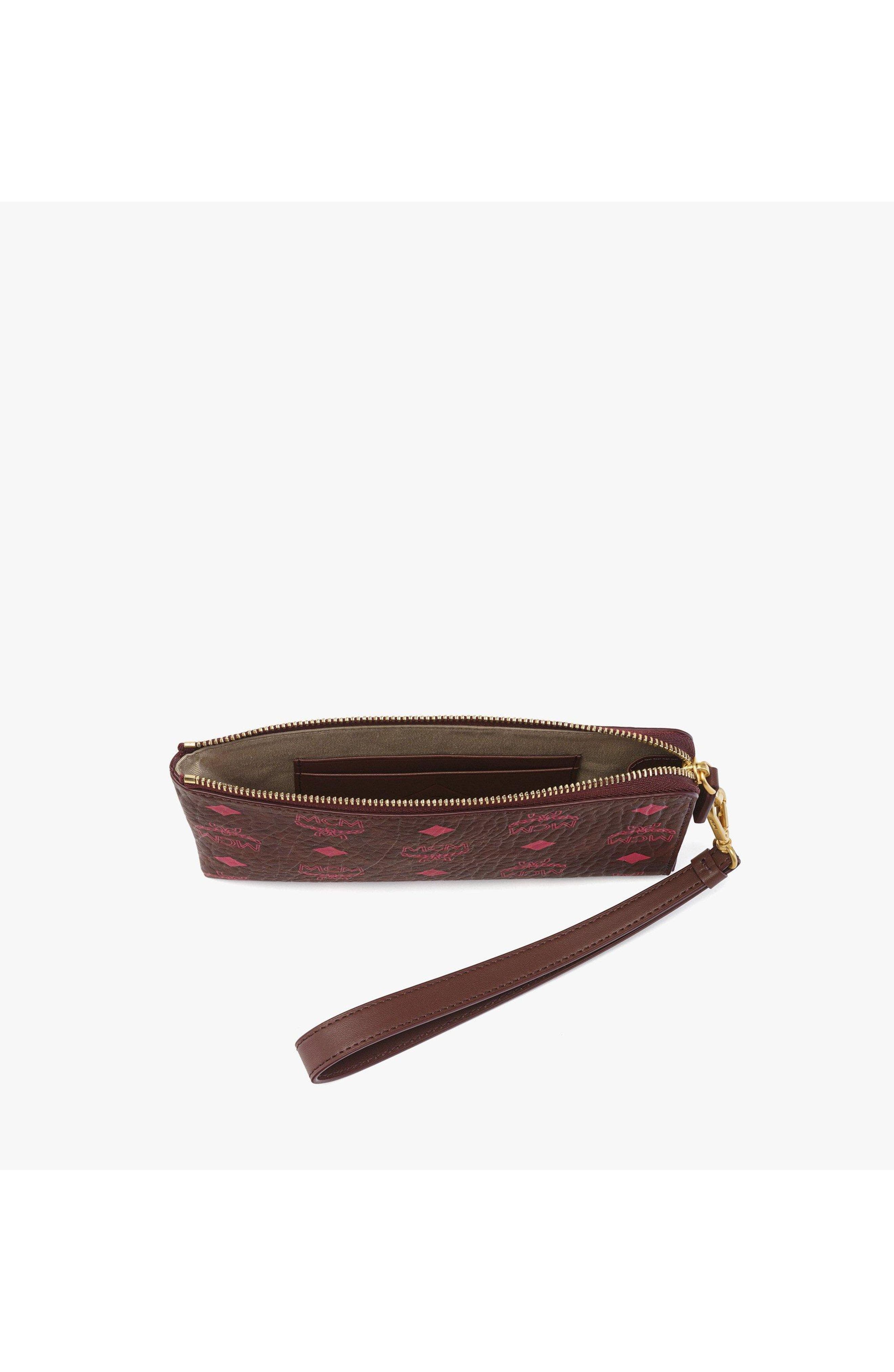 MCM Ottomar Travel Pouch in Visetos, Alternate, color, Cinnamon