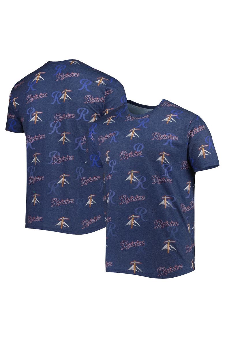 Men's Navy Tacoma Rainiers Allover Print Crafted T-Shirt, Main, color, Navy