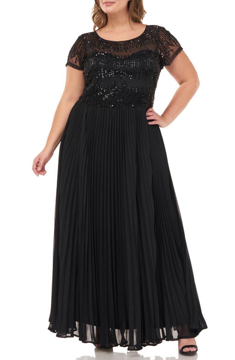 JS Collections Beaded Ballgown, Alternate, color, 