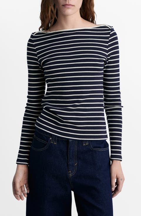 Women's Boat Neck Striped Tops | Nordstrom
