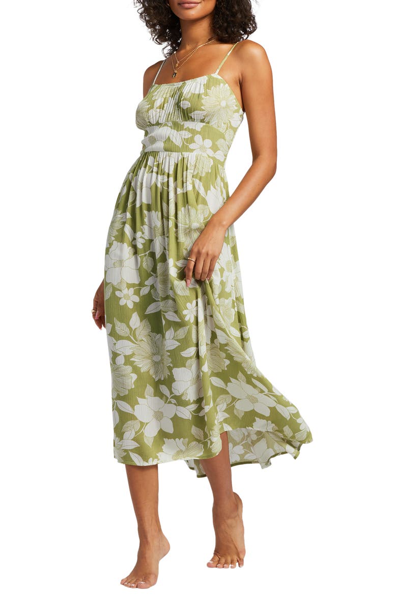 Your Babe Floral Sundress, Main, color, SEAWEED