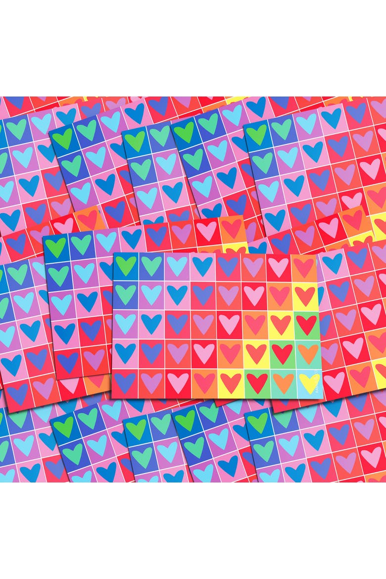 Love/Valentine's Postcard 20-Pack "Rainbow Hearts", Alternate, color, Multi-Pack