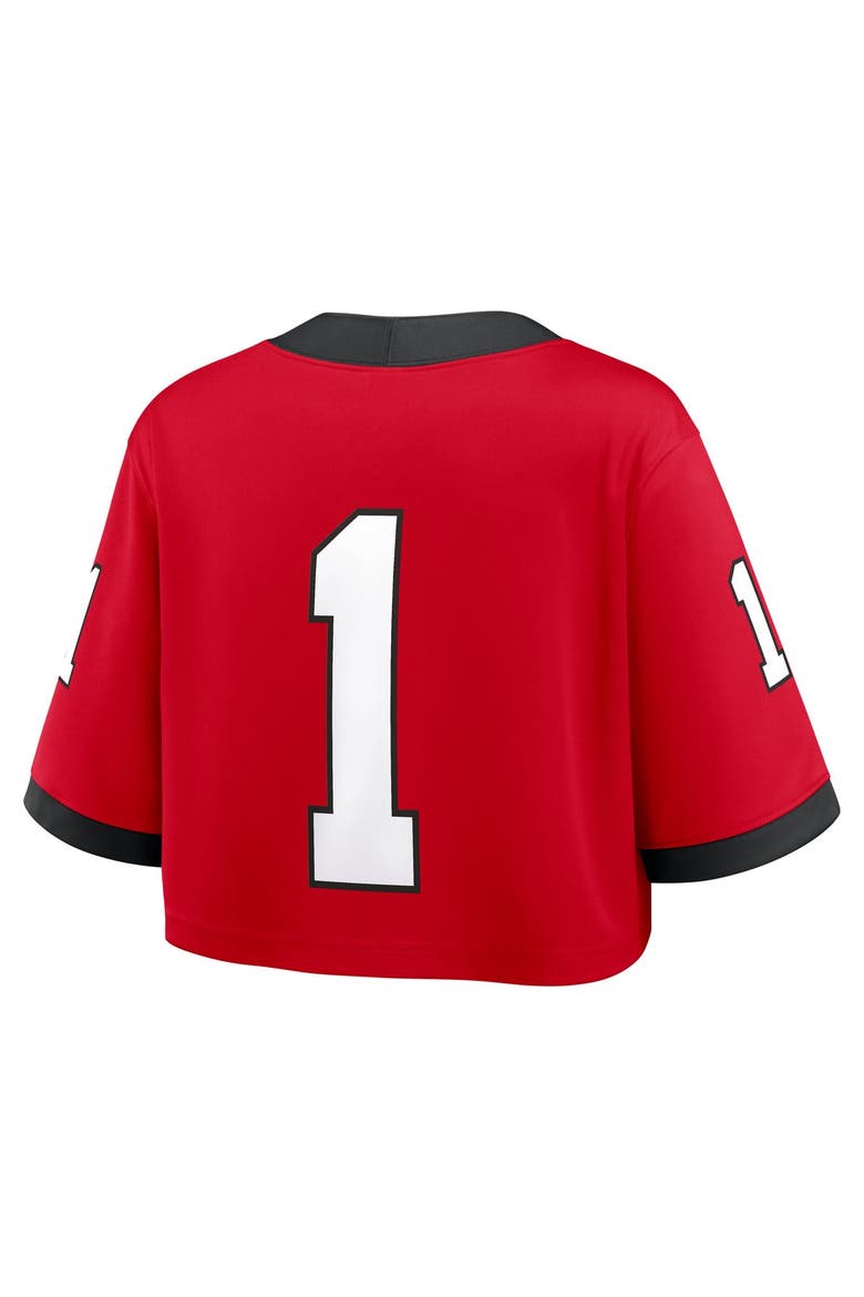 Women's Nike Red Georgia Bulldogs Game Crop Top Jersey, Alternate, color, Red