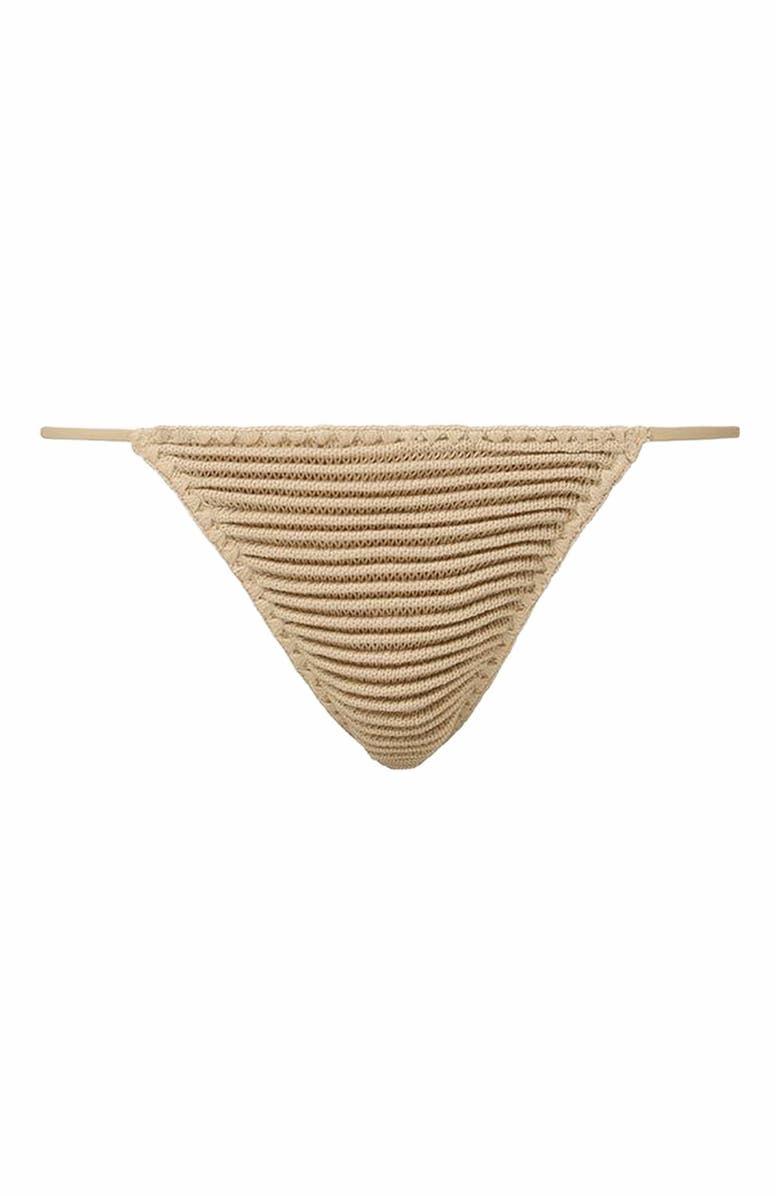 WeWoreWhat Tie Crochet Bottom, Main, color, Teakwoood