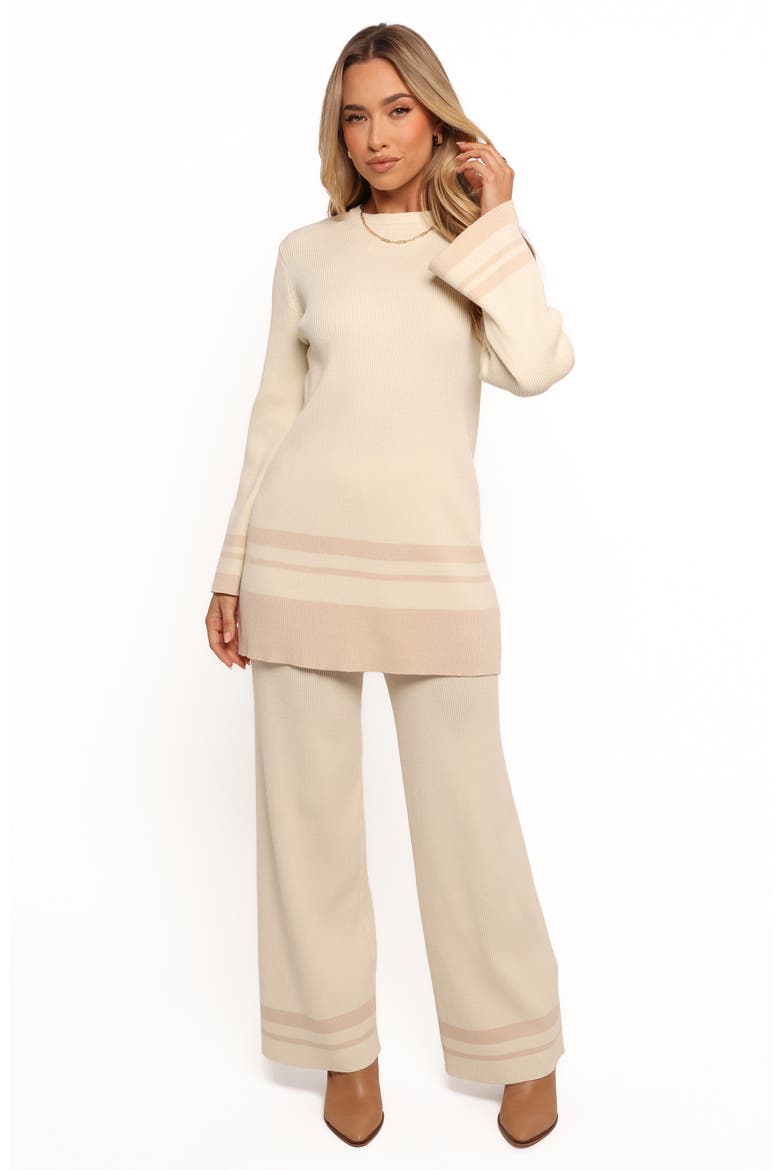Lowell Stripe Bell Sleeve Sweater, Alternate, color, WHITE/ CREAM