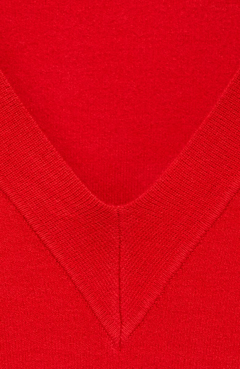 MANGO Johnny Collar Sweater, Alternate, color, Red