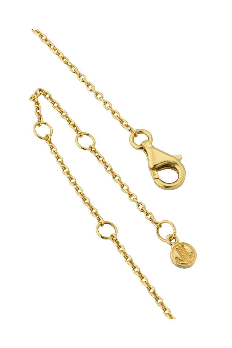 Sterling With 18K Gold Overlay And Gemstones Drop Pendent Necklace, Alternate, color, WHITE