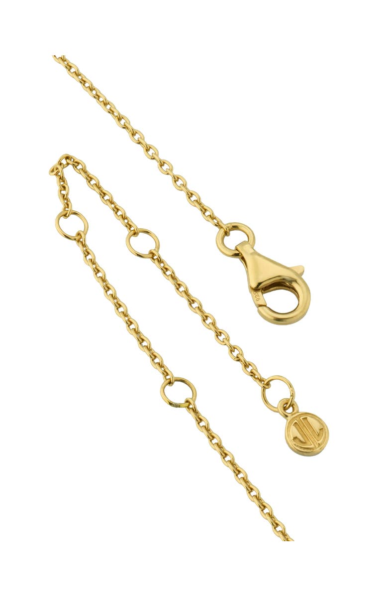 Jan Leslie Sterling With 18K Gold Overlay And Gemstones Drop Pendent Necklace, Alternate, color, White