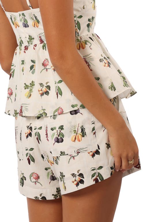 Petal And Pup Petal & Pup Botanique Cotton Drawstring Shorts In Neutral