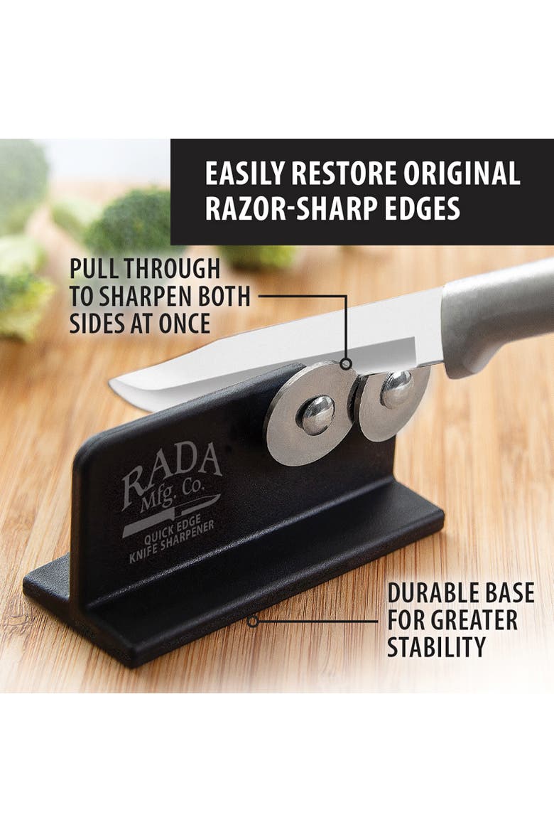 Cutlery Quick Edge Knife Sharpener Stainless Steel Wheels, Alternate, color, Black