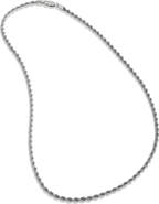 SAVVY CIE JEWELS Sterling Silver Rope Chain Necklace