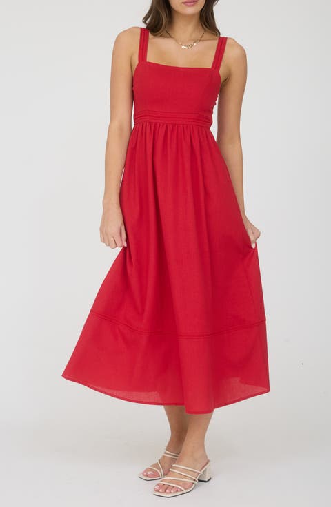 Square Neck Midi Dress