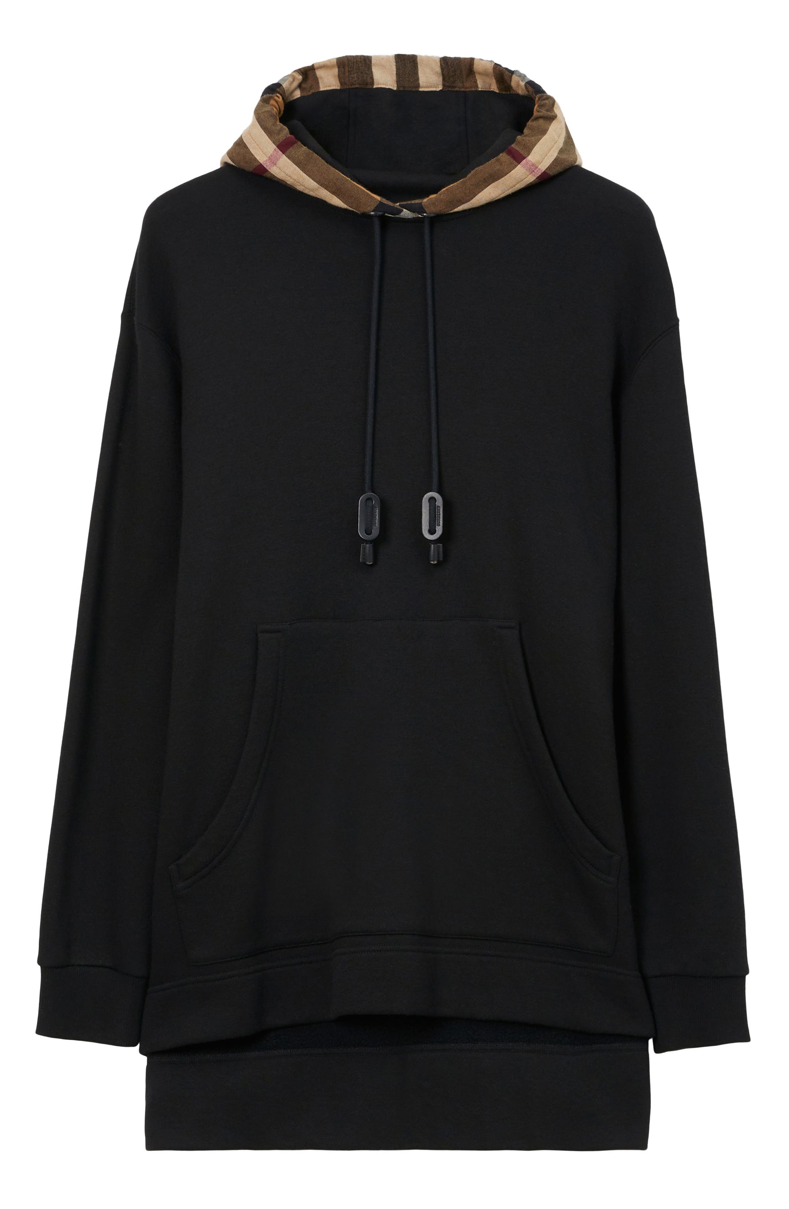 T-Fit Check Cotton Hoodie (Men) | Nordstrom