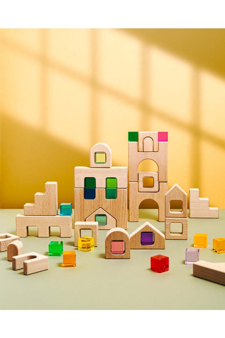 Barca Castle Wood & Acrylic Construction Block Set, Alternate, color, Multicolor