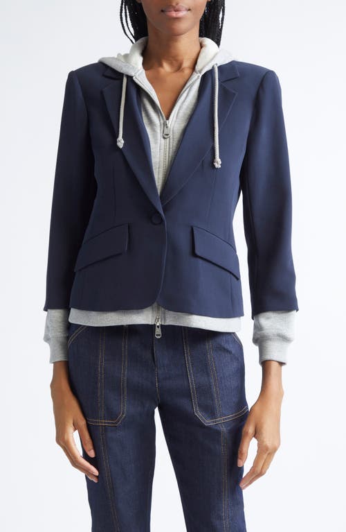 Cinq À Sept Le Petite Khloe Zip-up Hoodie Blazer In Multi