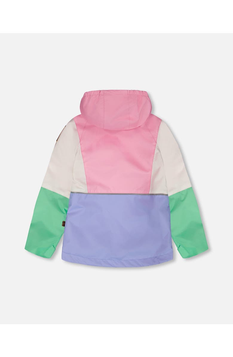 Deux par Deux 3-in-1 Two-Piece Mid-Season Colorblock Outerwear Set, Alternate, color, Pink Colorblock