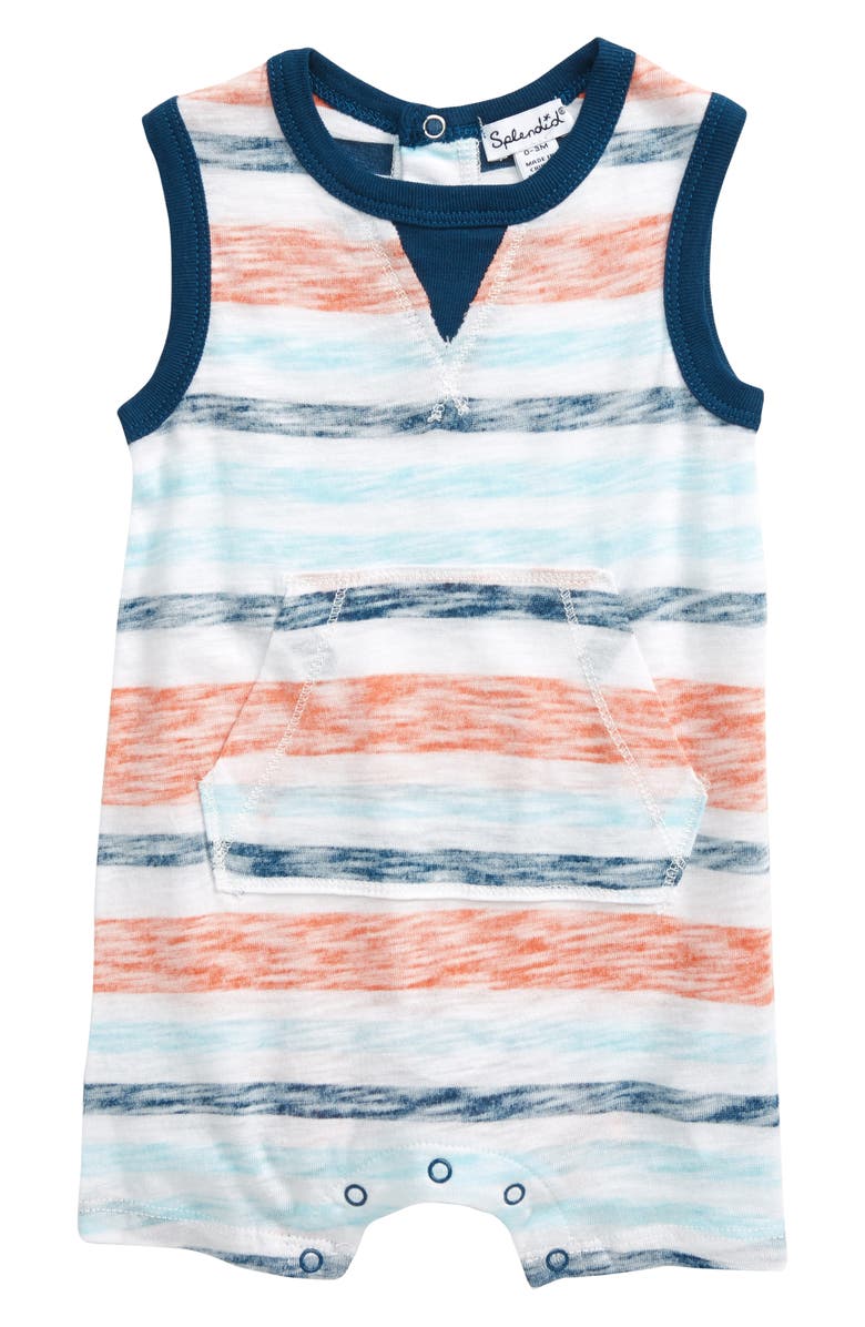 Splendid Stripe Pocket Romper, Main, color, 