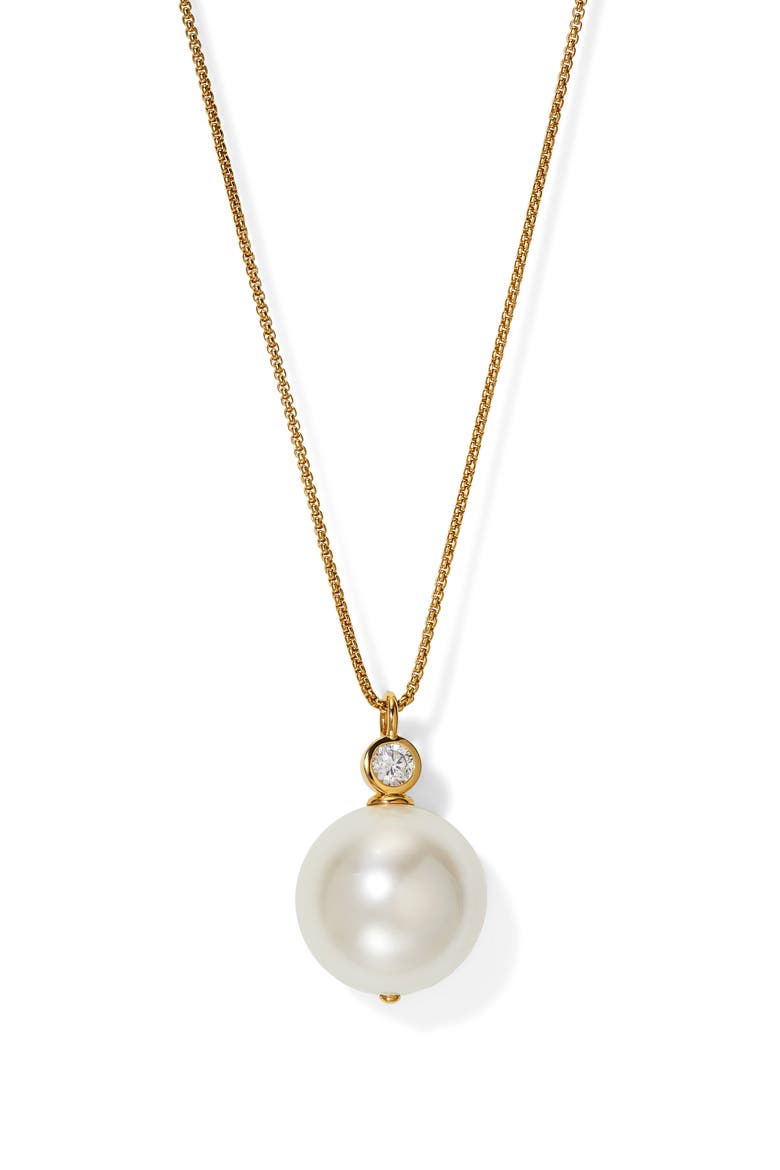 Farrah XL Faux Pearl Pendant Necklace, Main, color, GOLD/ FAUX PEARL