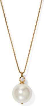 Nadri Farrah XL Faux Pearl Pendant Necklace