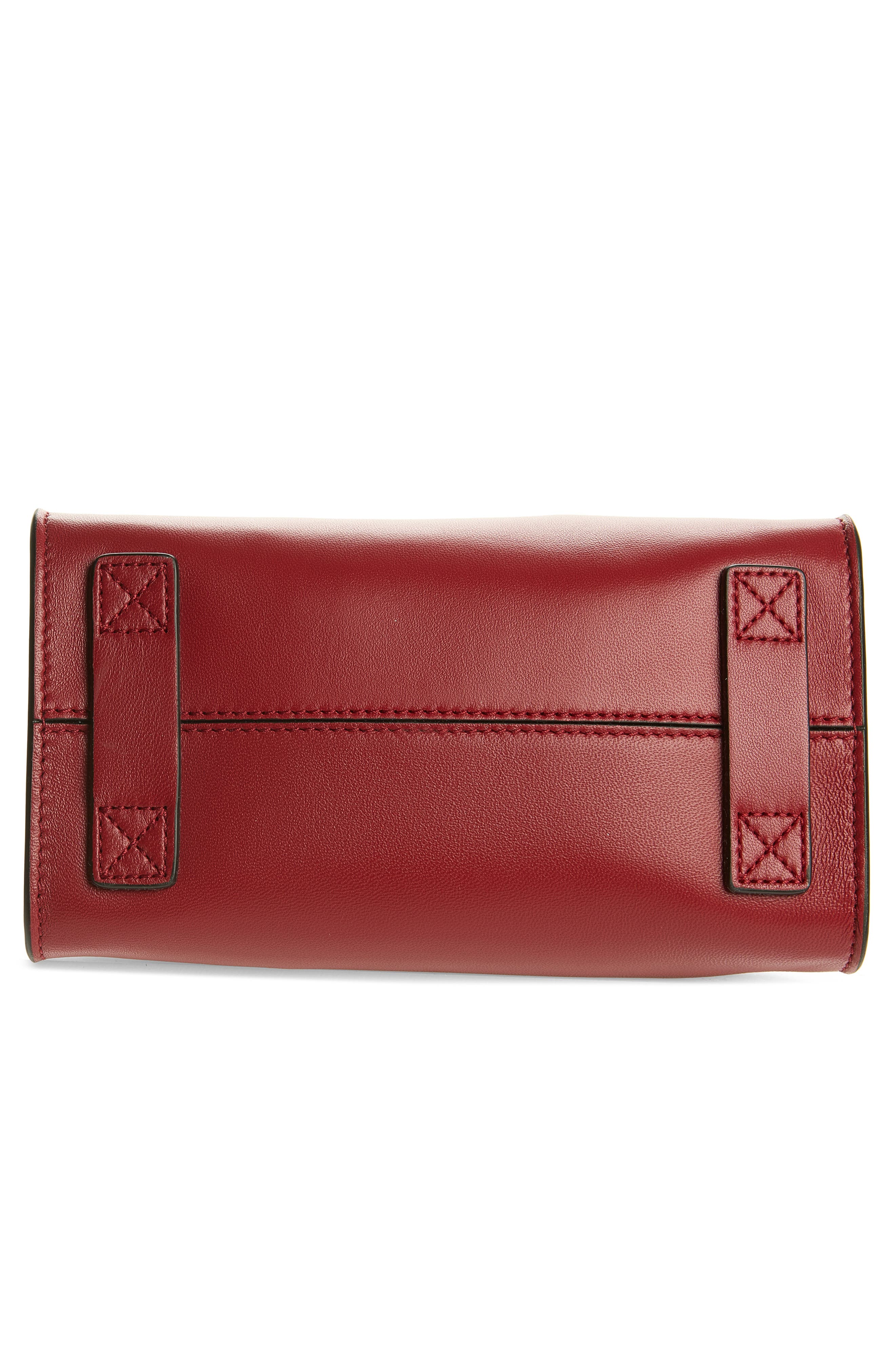 Tie Me Leather Top Handle Bag, Alternate, color, RED