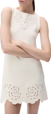 MANGO Openwork Knit Minidress