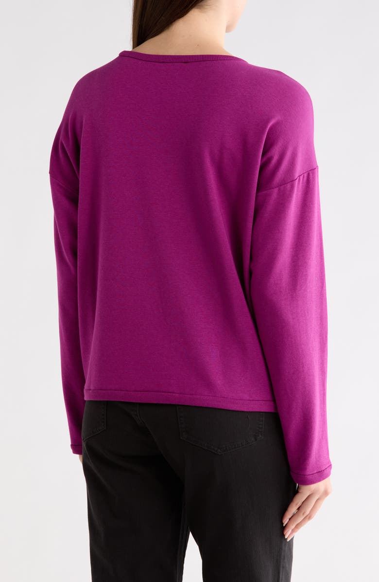 Eileen Fisher Boxy Terry Top, Alternate, color, Berry Bloom