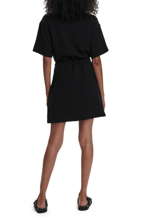 Varley Maple Short-sleeve Mini Dress In Black