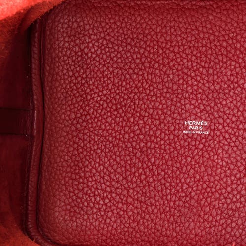 Pre-owned Hermes Hermes Picotin Lock Bag Clemence Mm In Red