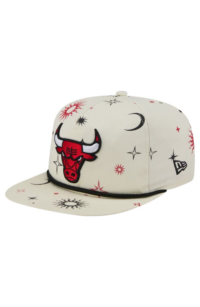 New Era Men's New Era Cream Chicago Bulls Lunar Golfer Snapback Hat, Main, color,