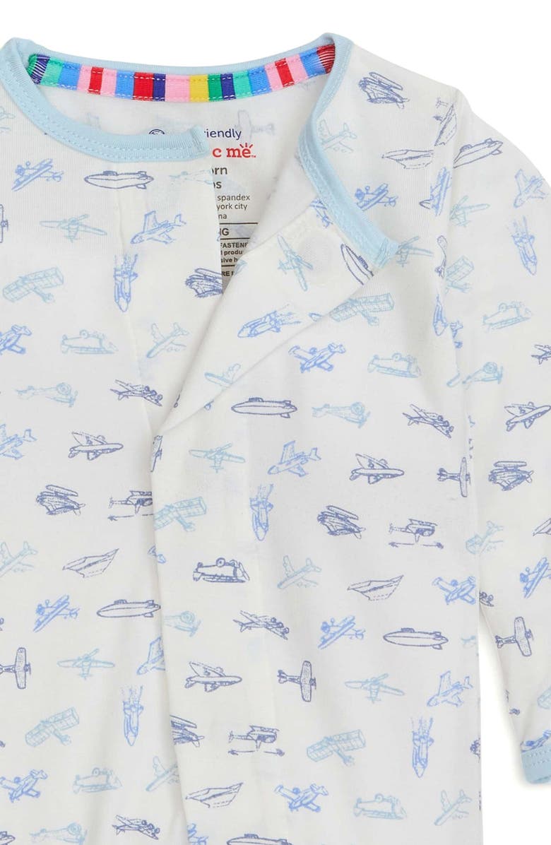 Magnetic Me Airplanes Footie, Alternate, color, Blue