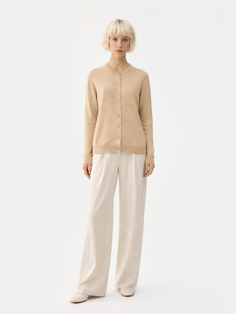 Timeless Cashmere Crewneck Cardigan