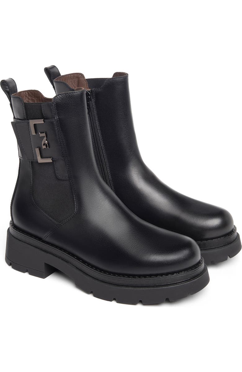 NeroGiardini Logo Plate Lug Sole Chelsea Boot, Main, color,