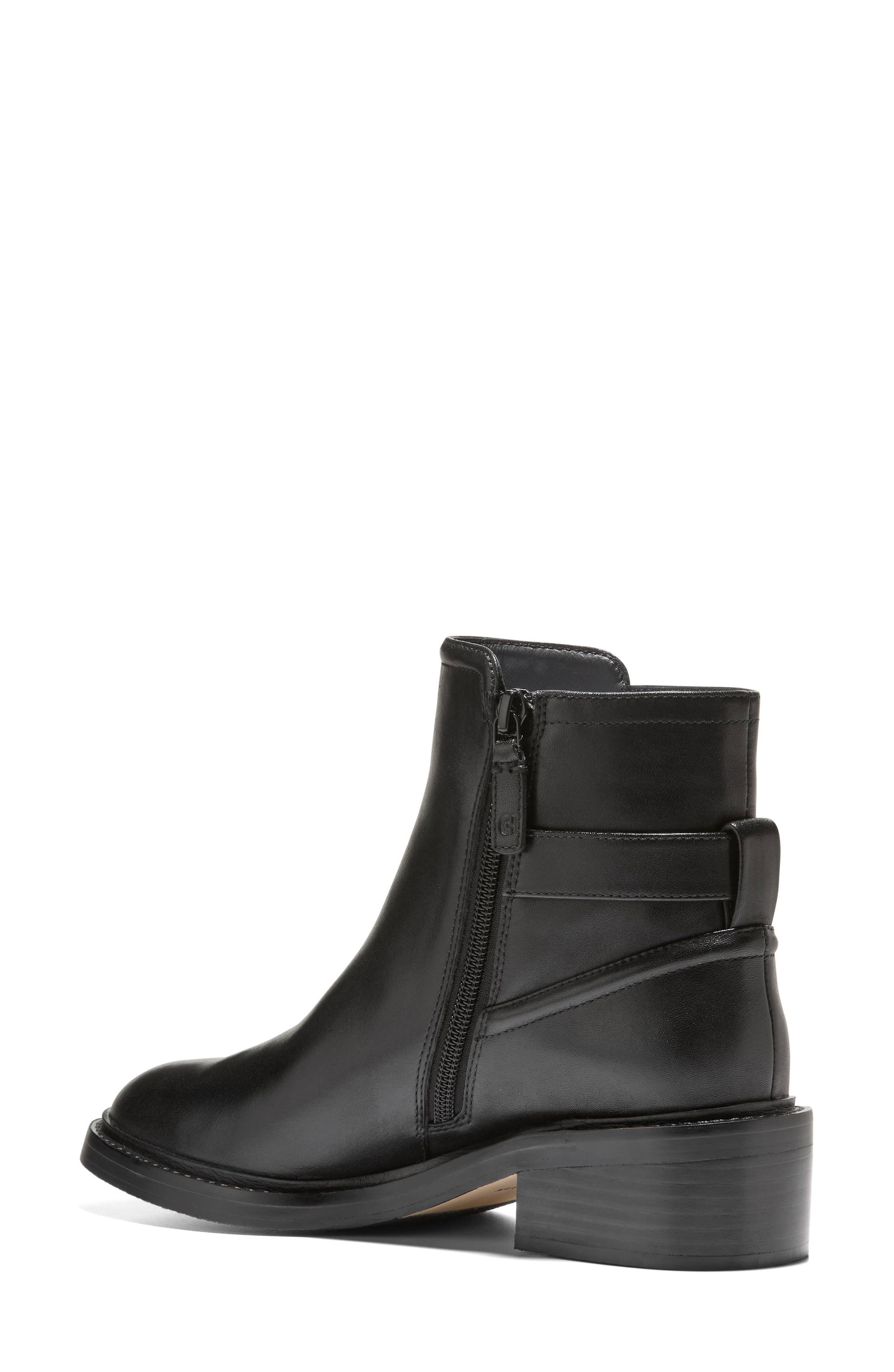 Cole Haan Silvana Buckle Bootie, Alternate, color, Black Leather
