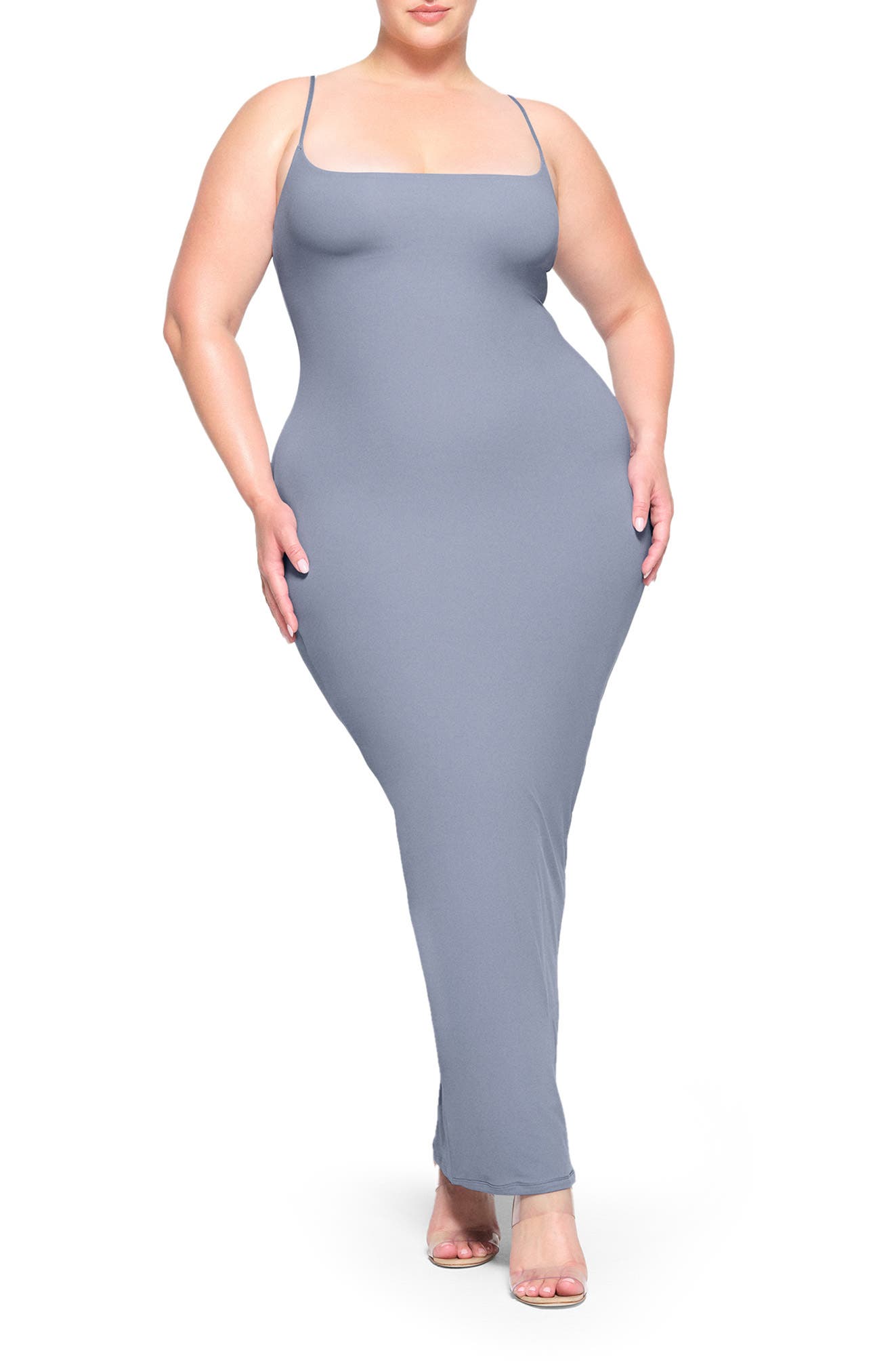 fits everybody cut out long dress @golloria stuns in the Fits Everybody Cut Out Dress.  #pinkskims  #neonpinkdress #skimsdress #fitseverybodydress