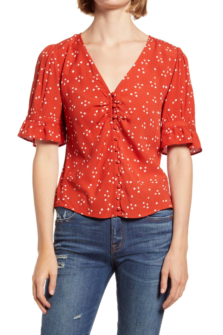 Polka Dot Daylight Top, Main, color, DOTTY DOT ESTRUSCAN CLAY