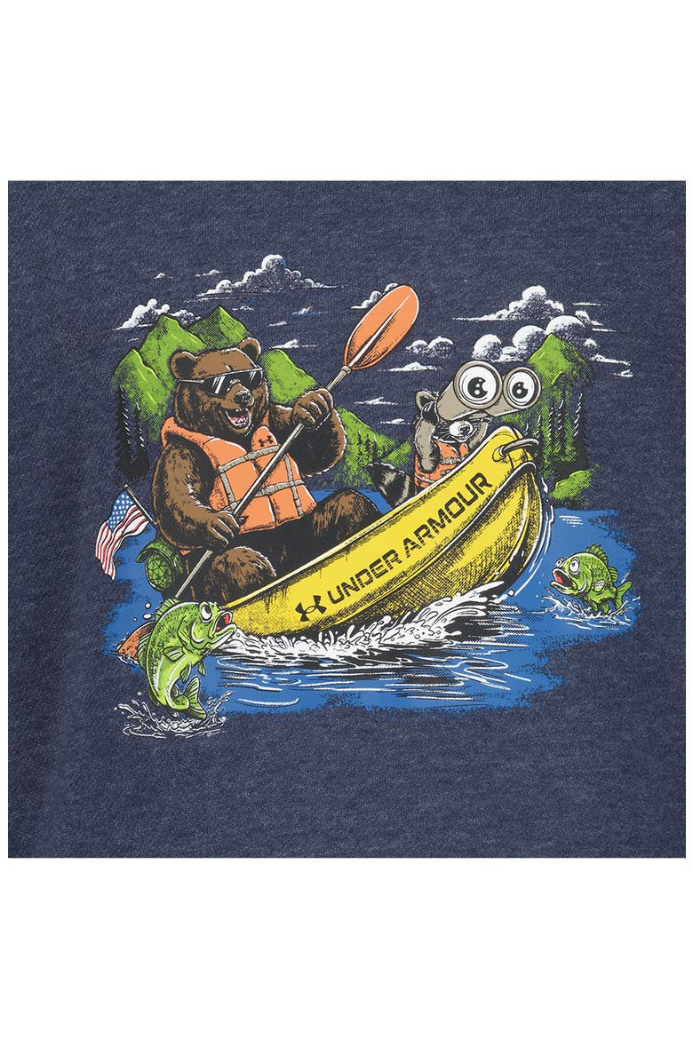 Kids' Bear Kayak Fleece Hoodie, Alternate, color, DOWNPOUR