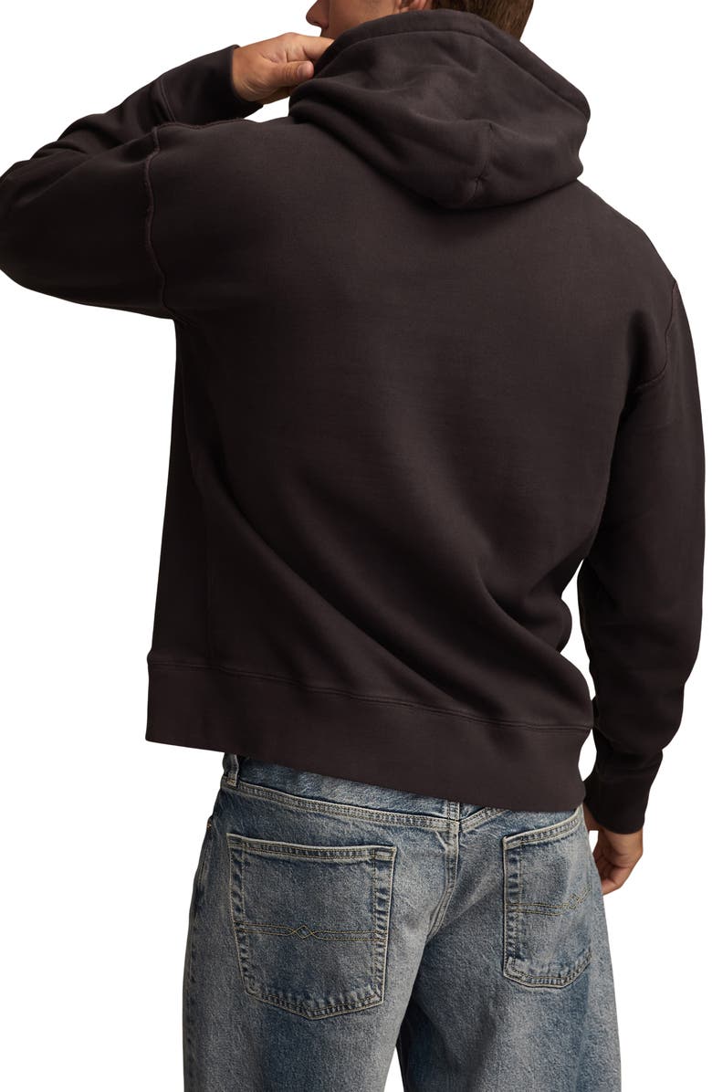 Lucky Brand Arch Logo Appliqué Hoodie, Alternate, color, Navy